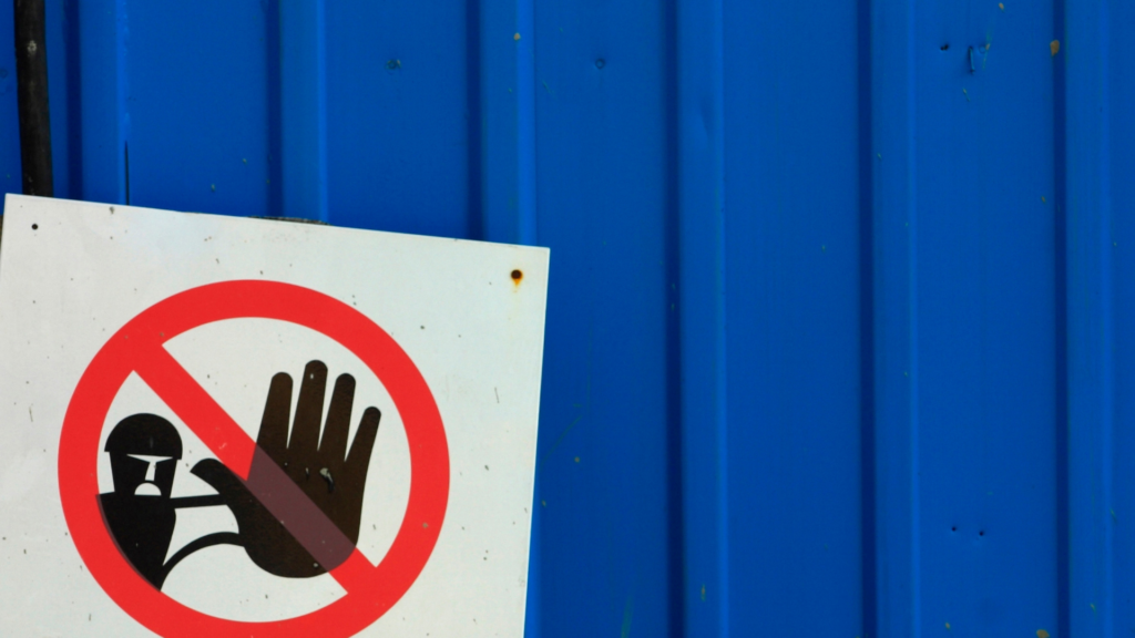 釣り禁止の看板